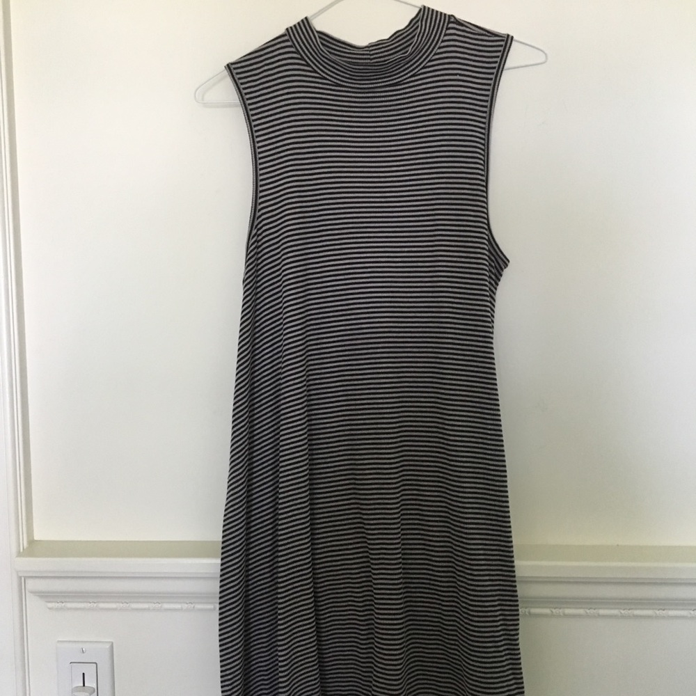 Brandy Melville navy blue and creme striped dress!